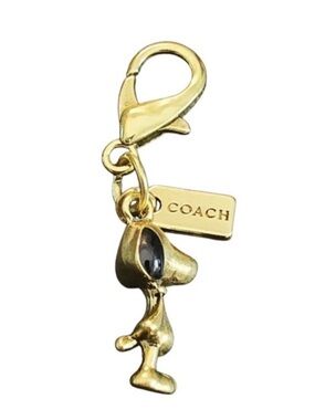 Coach Gold Snoopy Charm Key/Bag Clip